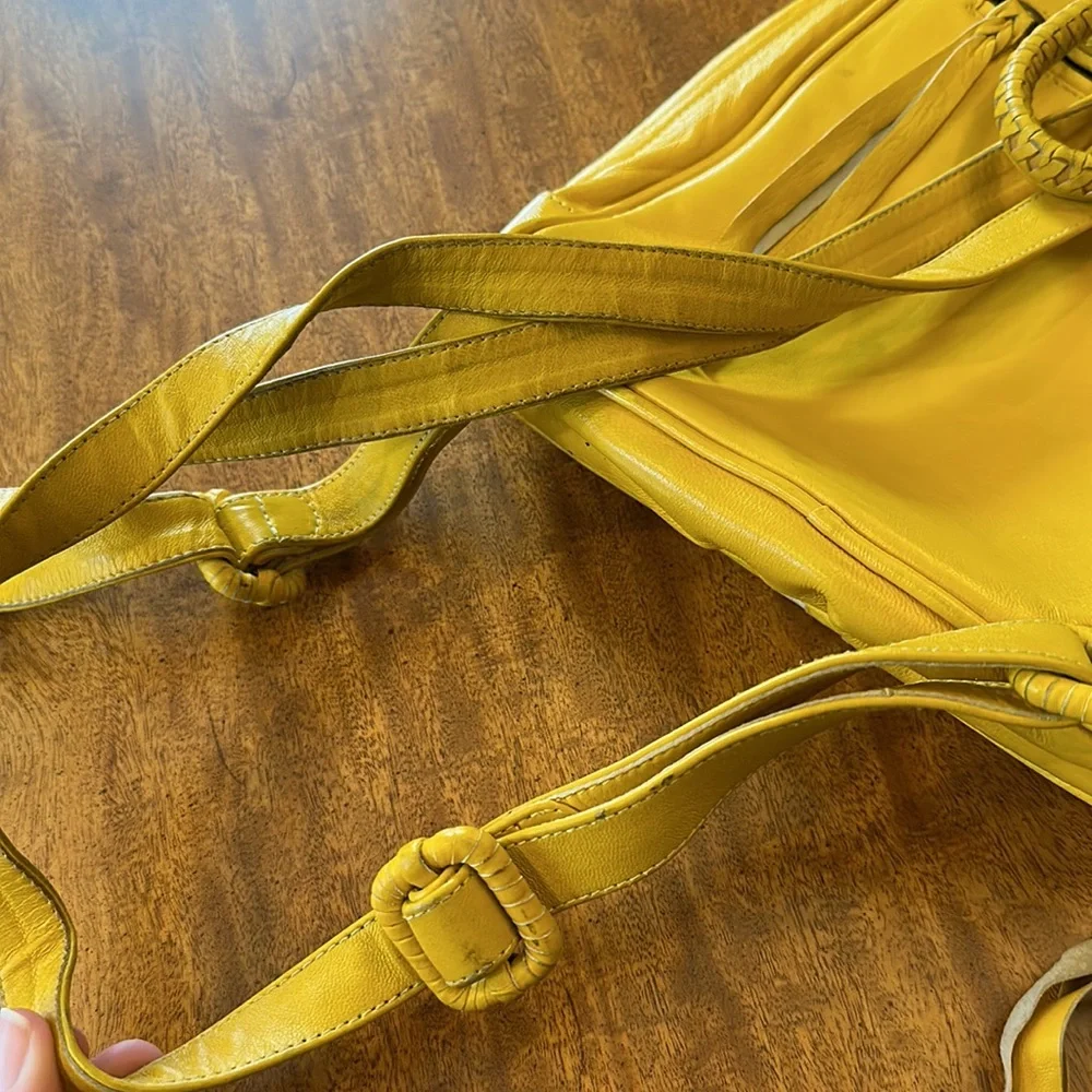Cleobella Mini Yellow Strip Backpack - Picture 7 of 13